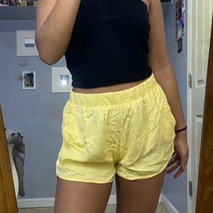 yellow lounge shorts